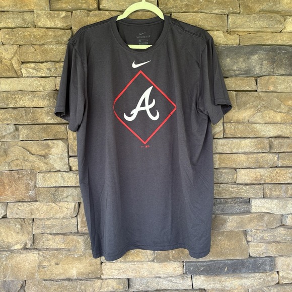 Atlanta‎ Braves MLB Nike Dri-Fit TEE Shirt Unisex Size: Xl Navy Blue w/A Logo - Picture 1 of 5